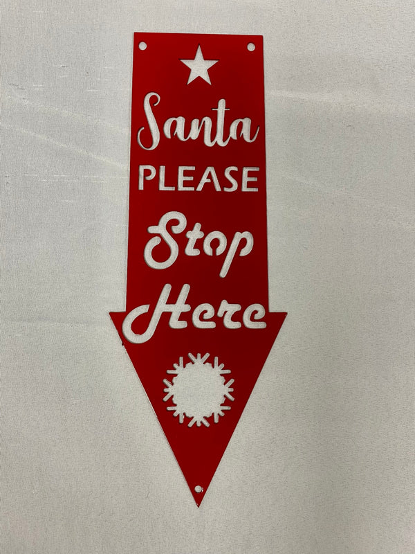 Please Stop Here Sign