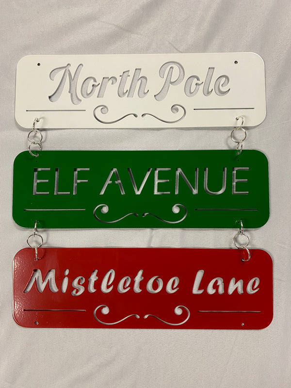 Santa street sign