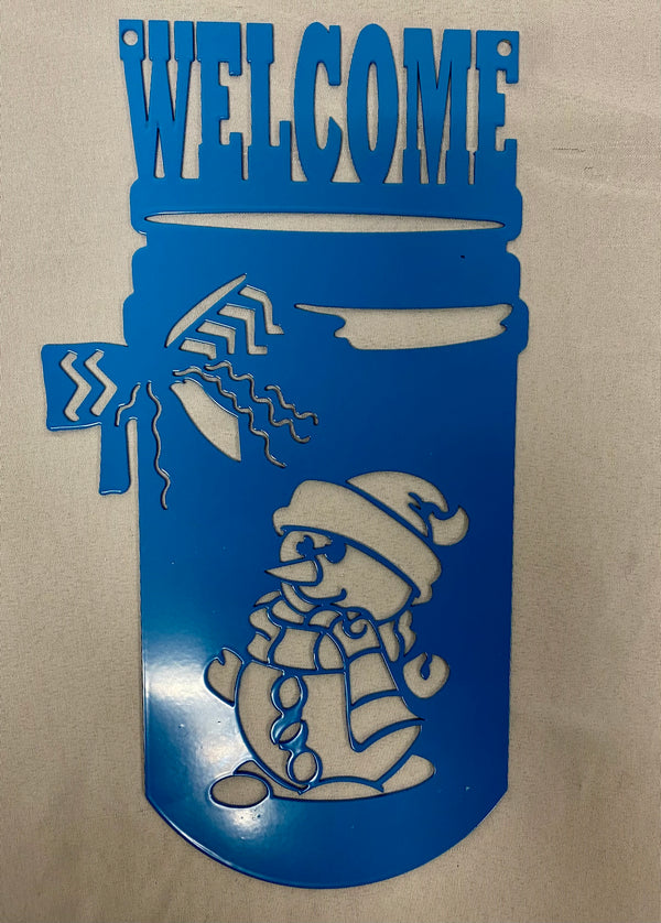 Snowman Welcome Sign