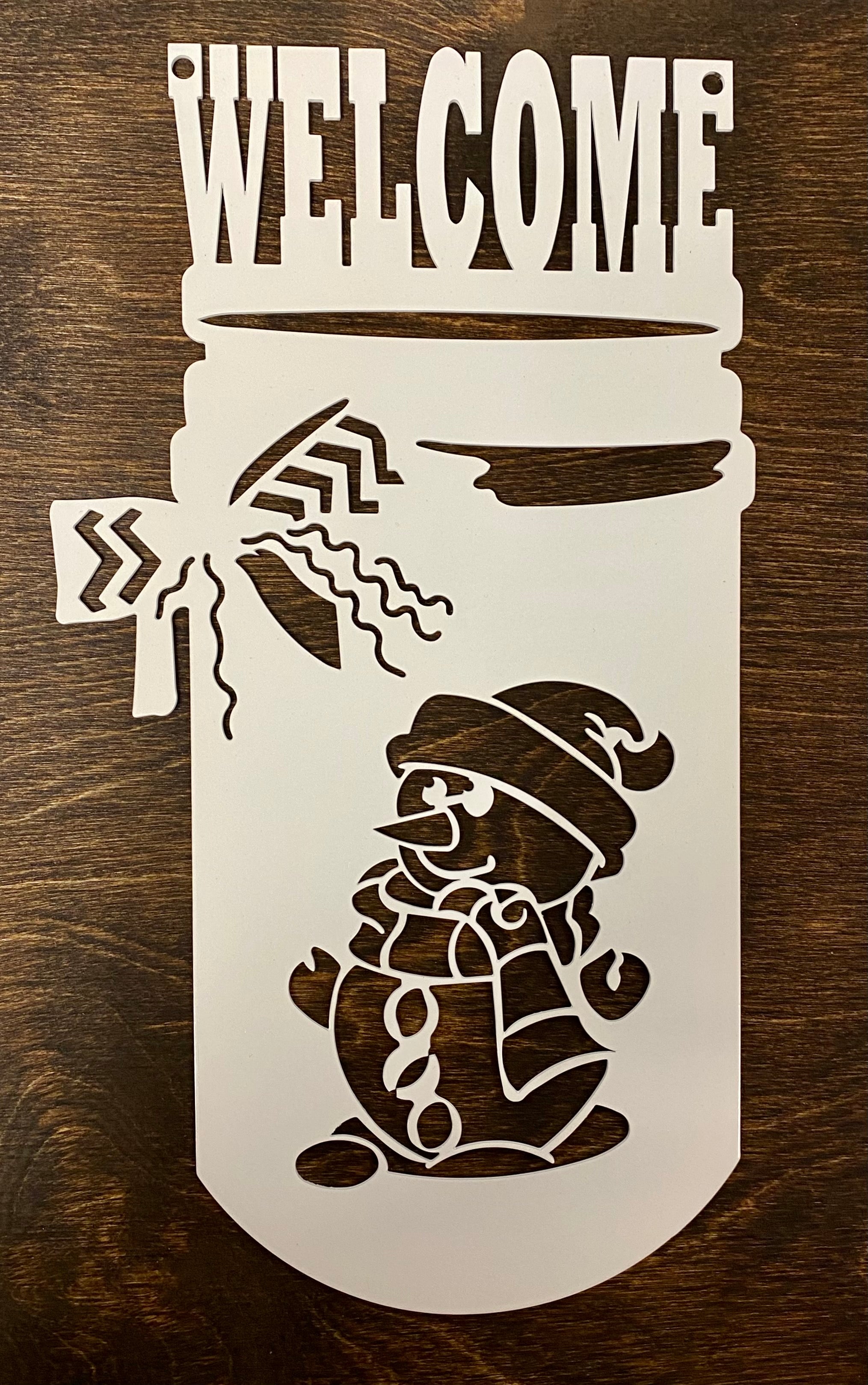 Snowman Welcome Sign
