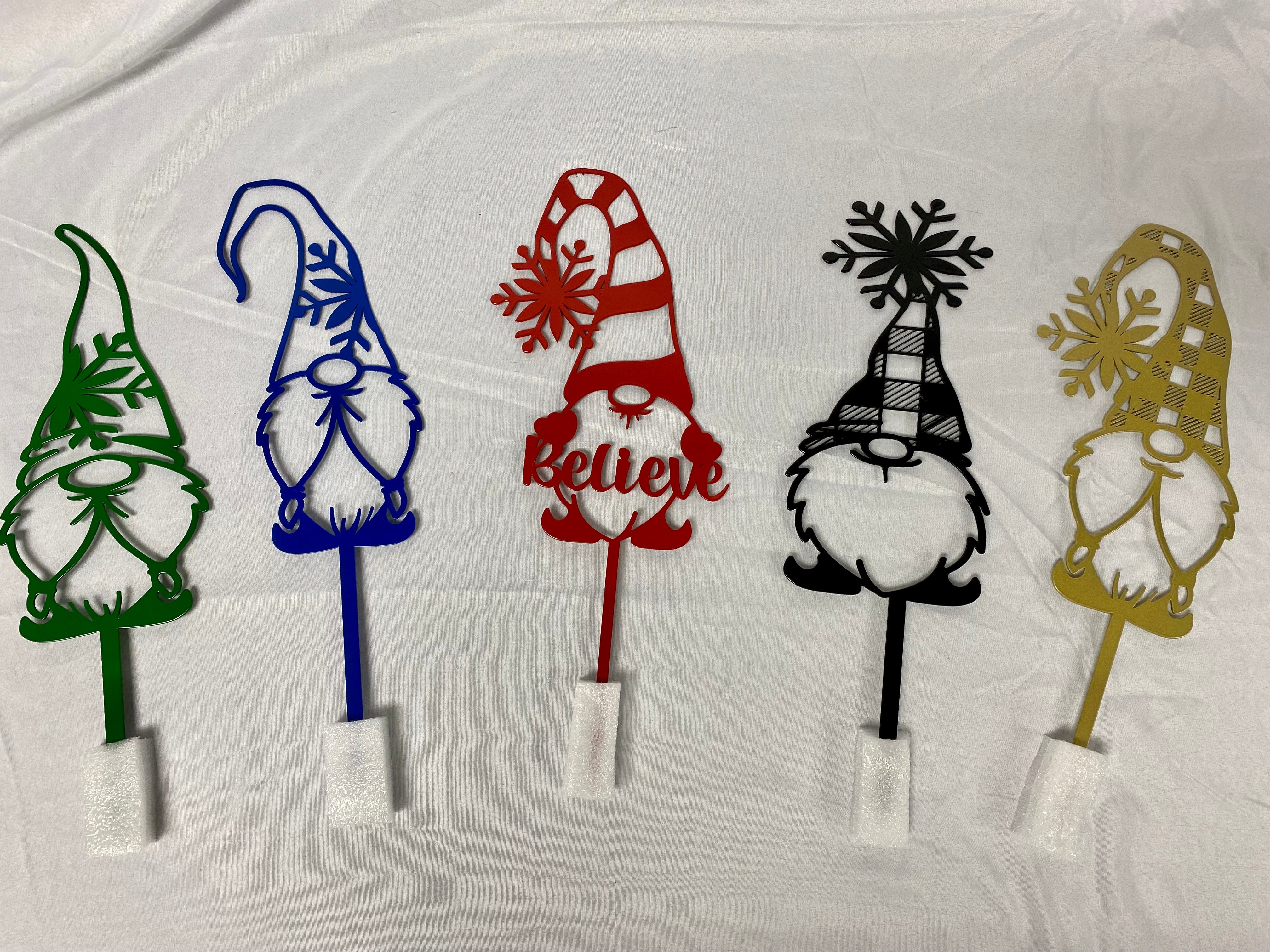 Christmas Gnome Garden Stakes